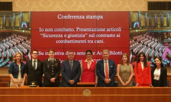 Press conference on dogfighting at the Italian Senate – June 26, 2025.