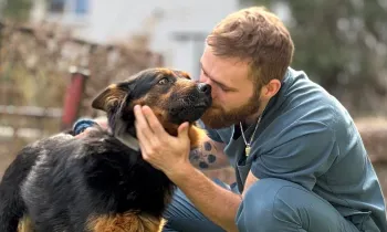 Animal rescued during the flood in 2024.