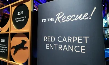 a poster promoting the to the rescue gala