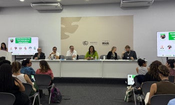 Panel “Nourishing Climate Action: Policy Tools for Climate-aligned and Resilient Food Systems” that we organized on November 14 at COP30 in Belém in conjunction with the following organizations: ProVeg International, Humane World for Animals, Compassion in World Farming, Mercy for Animals, Good Food Institute, Foodrise, Food Tank.