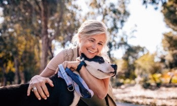Woman with dog