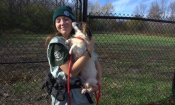 Woman with dog