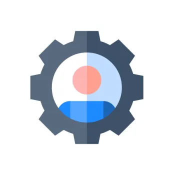 Icon of a person in a gear