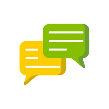 Two speech bubbles icon