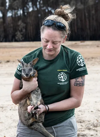 Kelly Donithan with Kangaroo