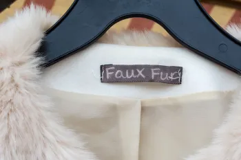 faux fur label assures animals such as raccoon dogs were not killed to make clothing