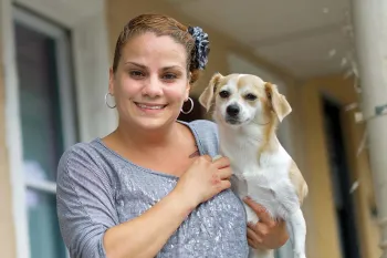Victoria and her dog