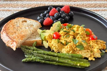 A plate of vegan food