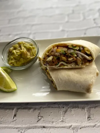 Protein packed lentil wrap