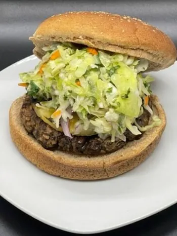 Black bean teriyaki burger