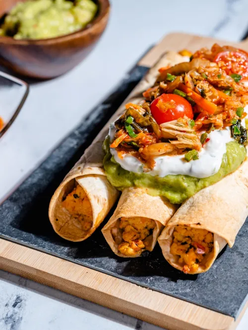 Korean Kimchi Taquitos