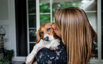 Millie and her adopter, Tammera