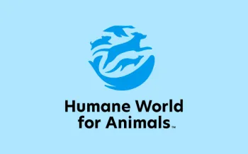 Humane World for Animals on solid background color