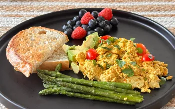 A plate of vegan food