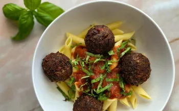 Black bean sundried tomato pasta
