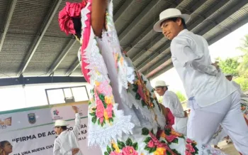 A group of individuals performing a dance.