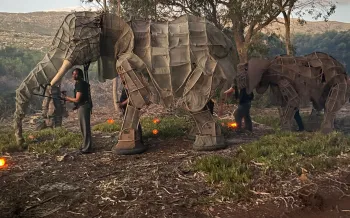 Images taken by Humane World for Animals in South Africa during PSA filming by Earth Agency of elephant puppets created by the Ukwanda Puppets and Designs Art Collective. The puppeteers were enacting a scenario where a small family heard of elephants (mothers and calfs) are going about their lives when they are subjected to lethal culling by helicopter.