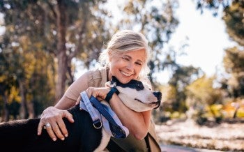 Woman with dog