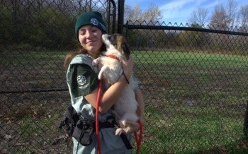 Woman with dog